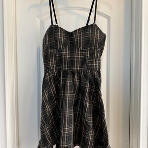 Plaid Black Dress